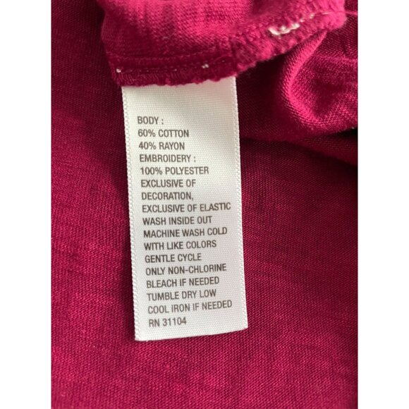 New Directions Boho Embroidered Peasant Blouse Tassel Tie Bohemian Hippie Large - Picture 11 of 11